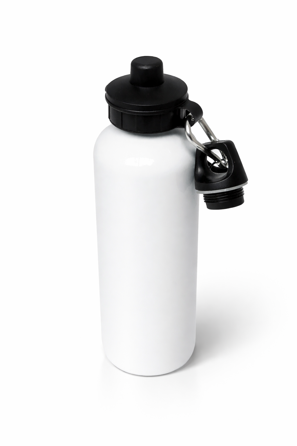 Aluminium water bottle 600ml with 2 lids