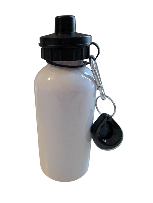 Metal water bottle with 2 lids 400ml