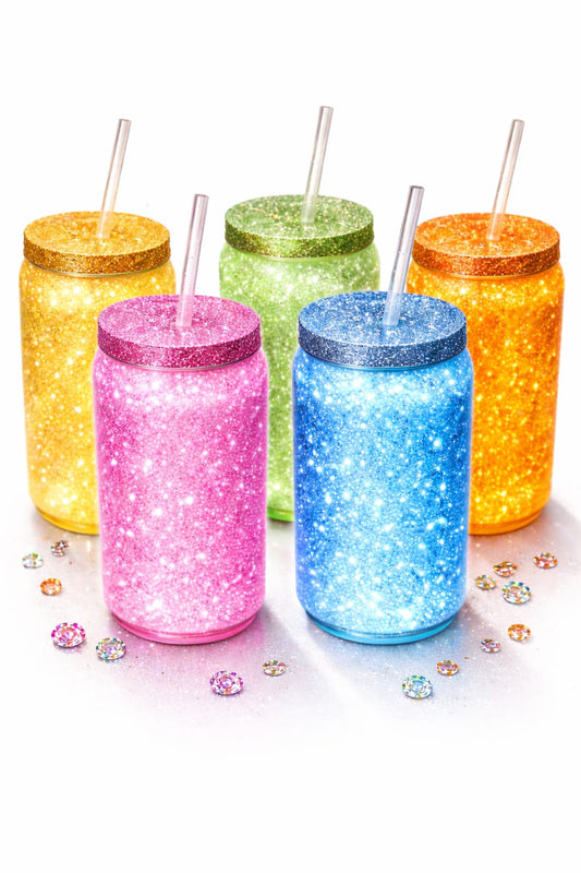 glow in the dark with bling lid 16oz snow globe