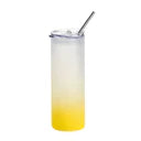 750ml Glass Tumber - Frosted (Yellow)